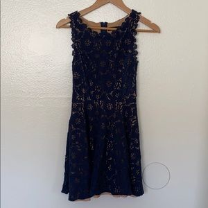 Navy Blue/ Nude Lace Skater Dress SIZE 1!!!!!